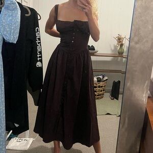 HOUSE OF CB 'Tatiana' Rich Brown Midi Sundress NWOT! Multiple sizes.